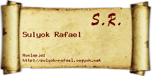 Sulyok Rafael névjegykártya